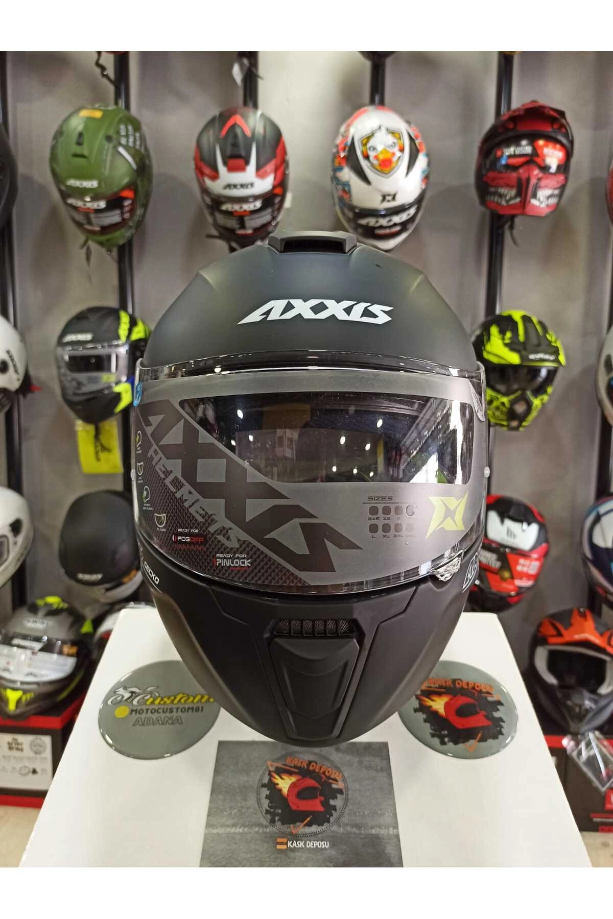 resimler/genel/Gecko SV A1 Mat Siyah Çene Açılır Kask