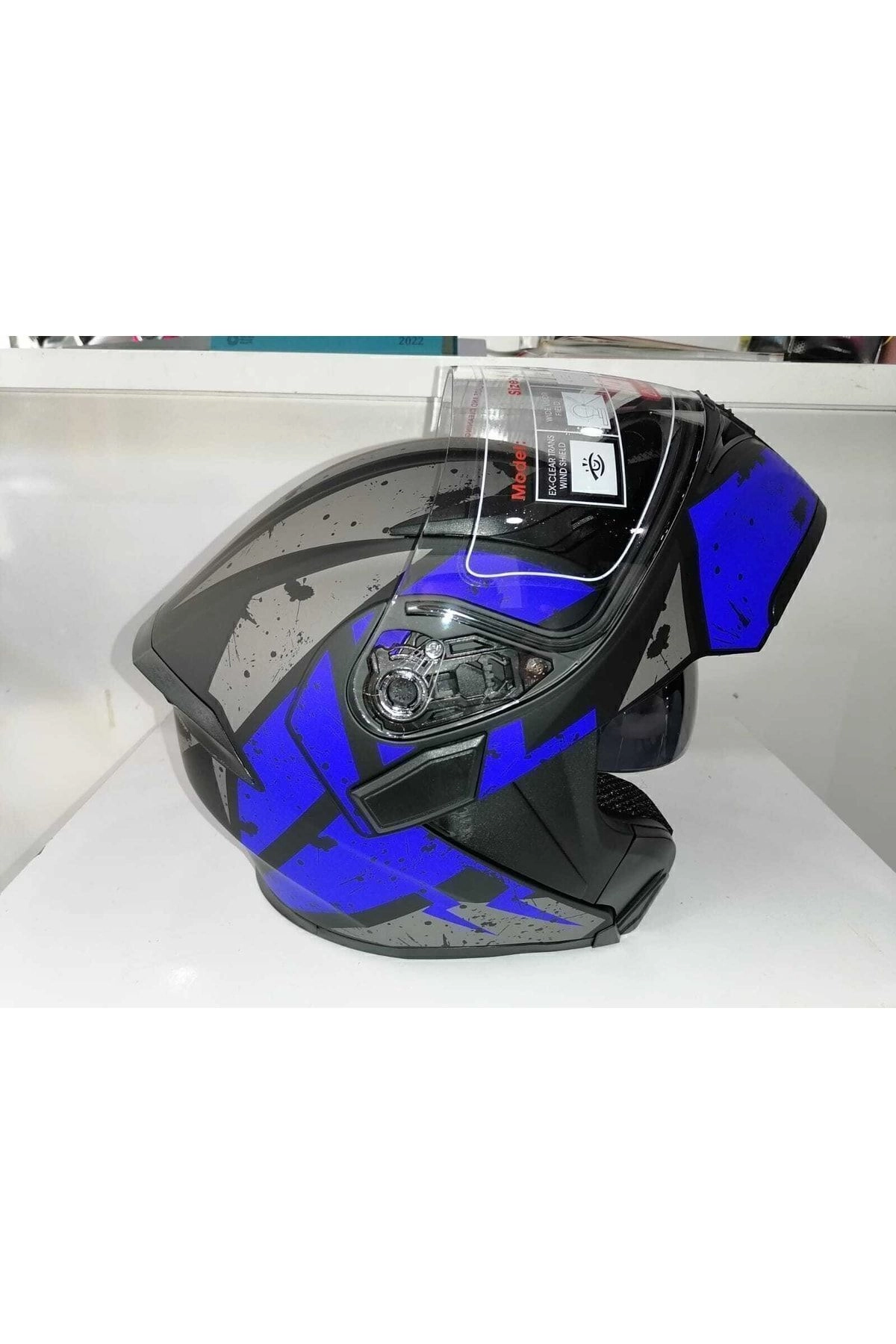 resimler/genel/Jk 902 Mat Mavi Mat Siyah Çene Açılır Kask