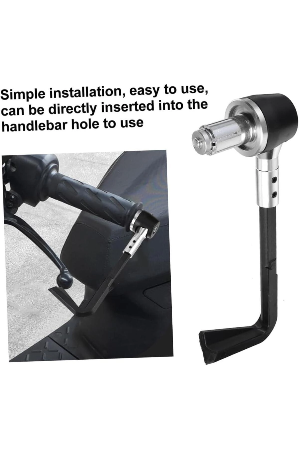 TEX T0038 Motosiklet Bisiklet Scooter Gidon Elcik Manet Koruma Universal Alüminyum Krom