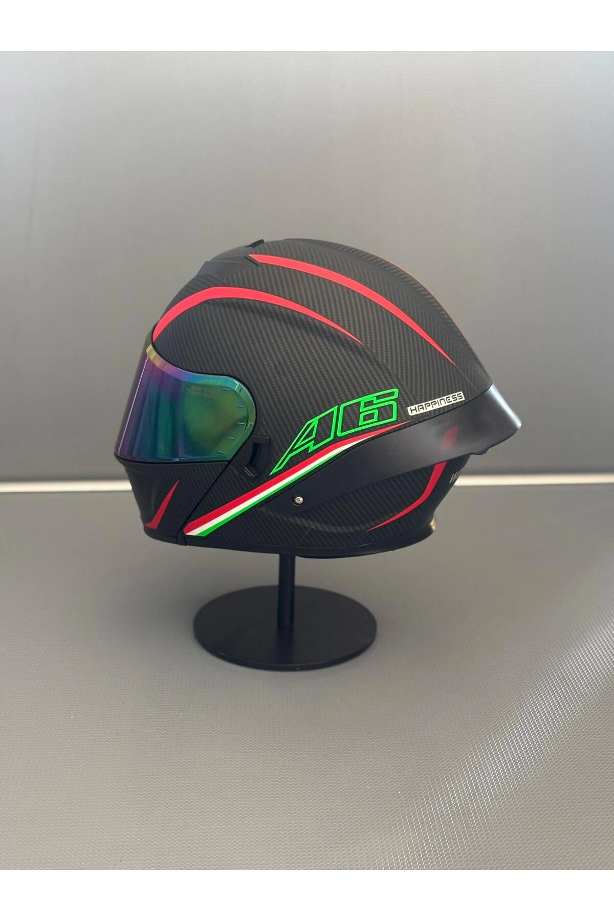 resimler/genel/Ws-202 Güneş Gözlüklü Çene Açılır Kask Siyah Vizörlü A6