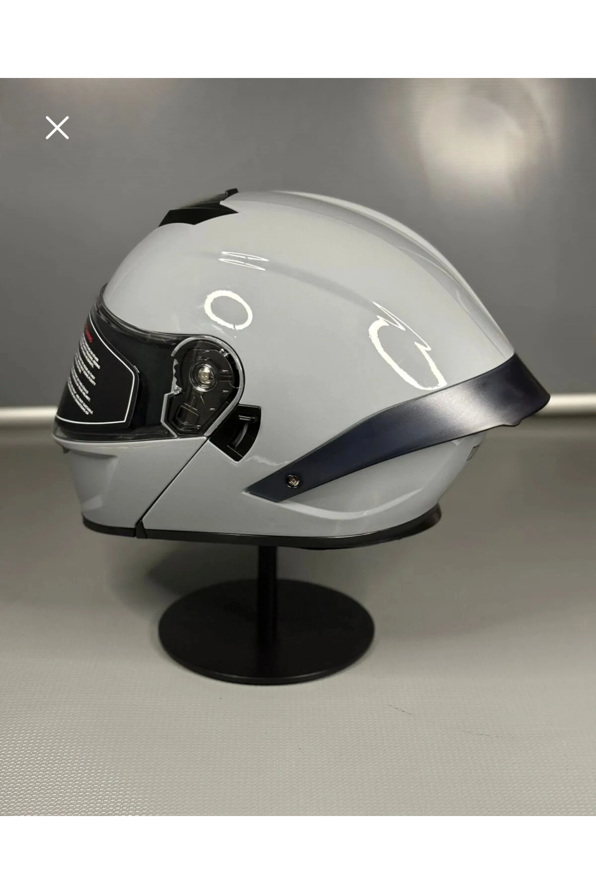 resimler/genel/Ws-202 Güneş Vizörlü Çene Açılır Kask Cement Grey
