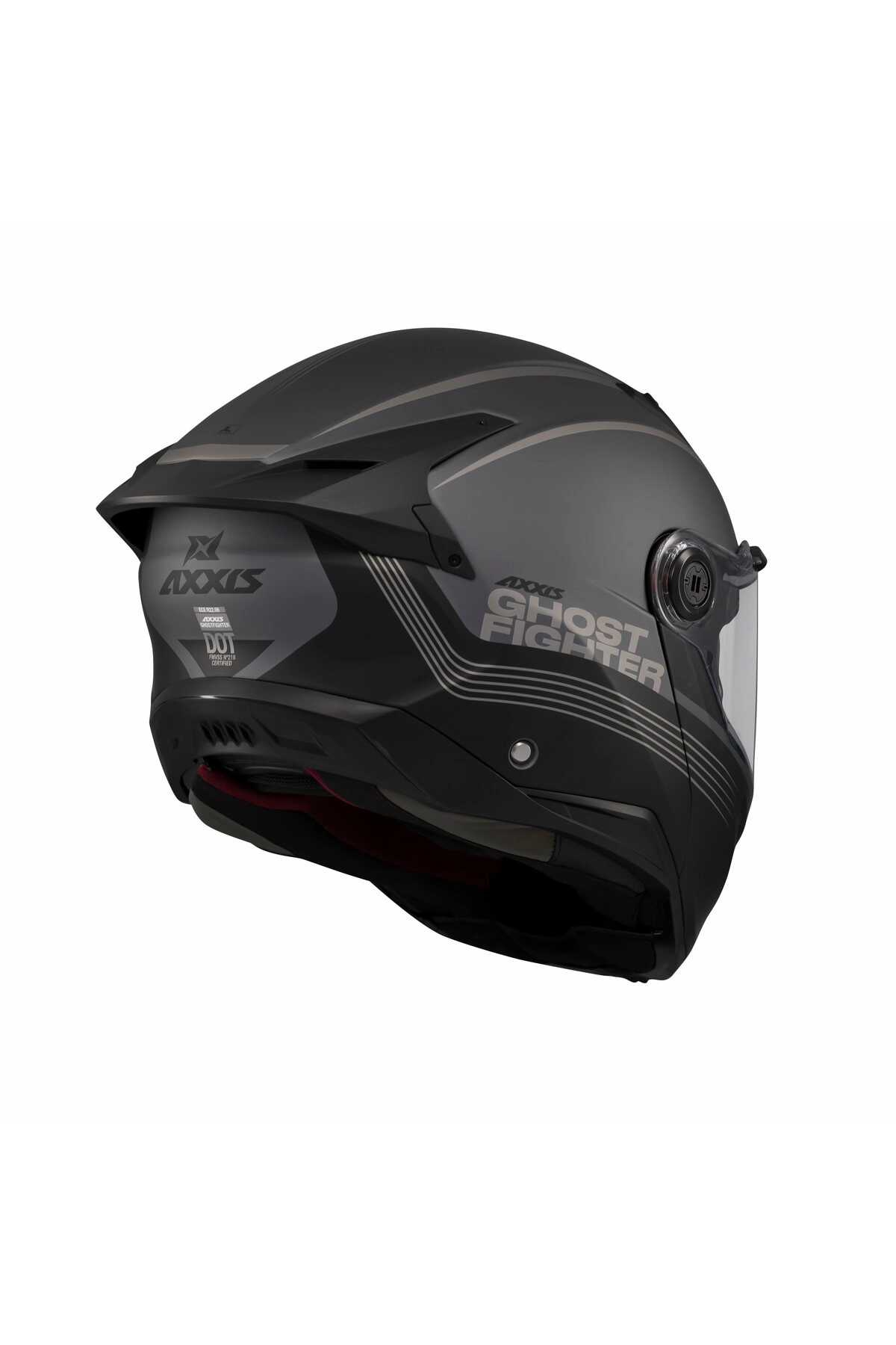 resimler/genel/Ghostfighter SV Bitone C12 Dark Grey Motosiklet Çene Açılır Kask