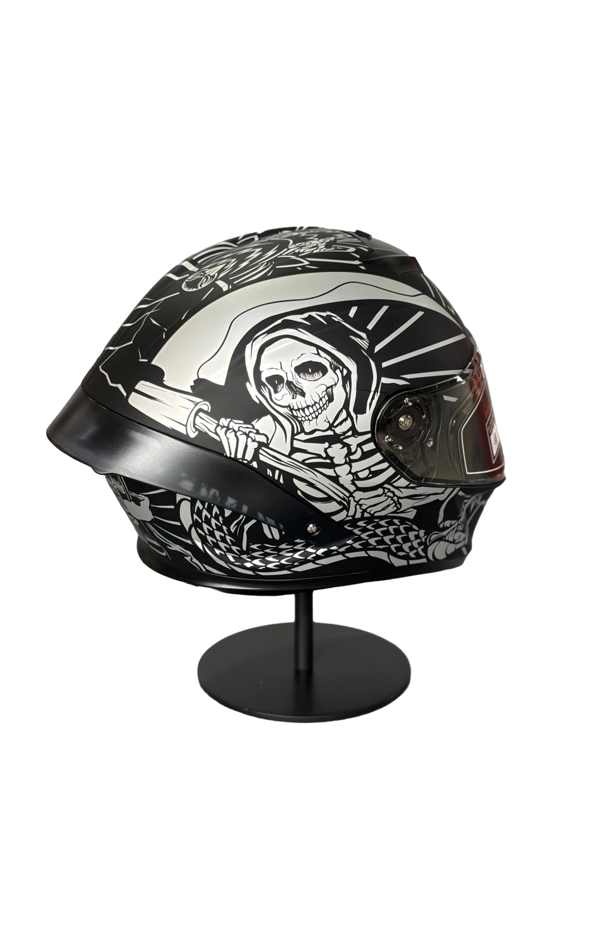 resimler/genel/Ws-602 Güneş Gözlüklü Full Face Kask (Åeffaf Vizörlü) MATT BLACK K7 (602)