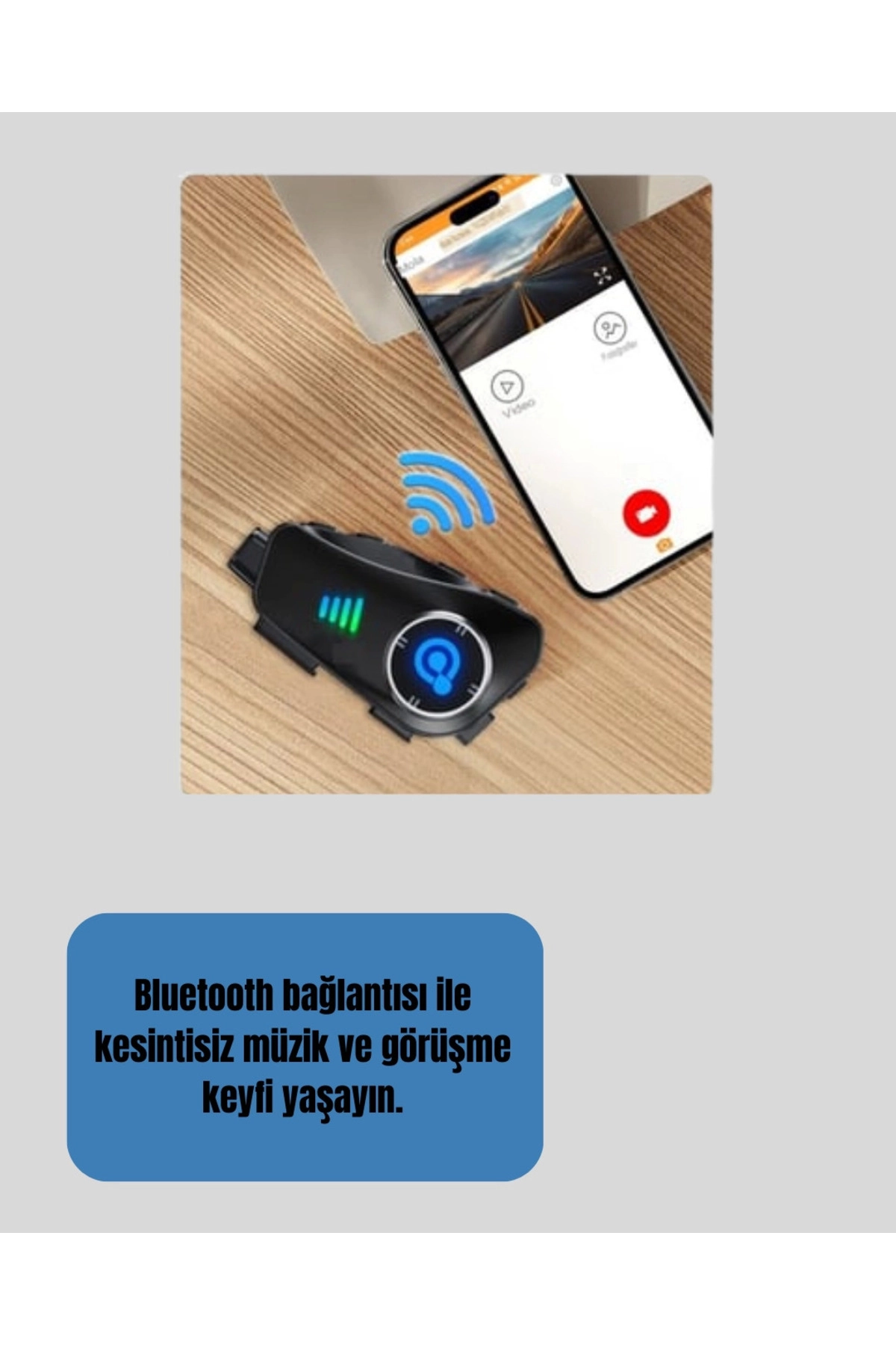 resimler/genel/Q28 Kameralı Motosiklet Kask Kulaklık Bluetooth 5.3 Su Geçirmez 1080P HD