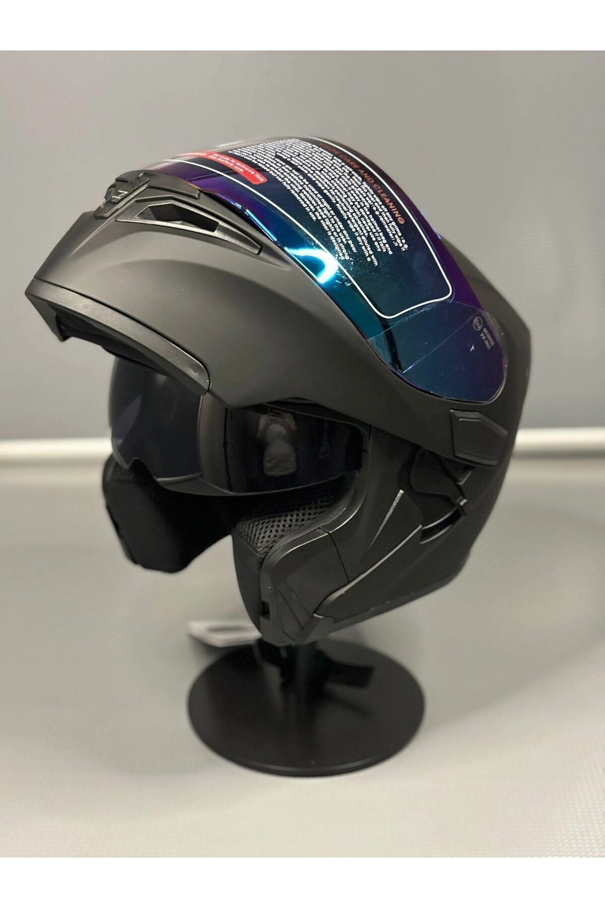 resimler/genel/Scharf Jk-902 Güneş Vizörlü Çene Açılır Kask + DeepBlue Vizör