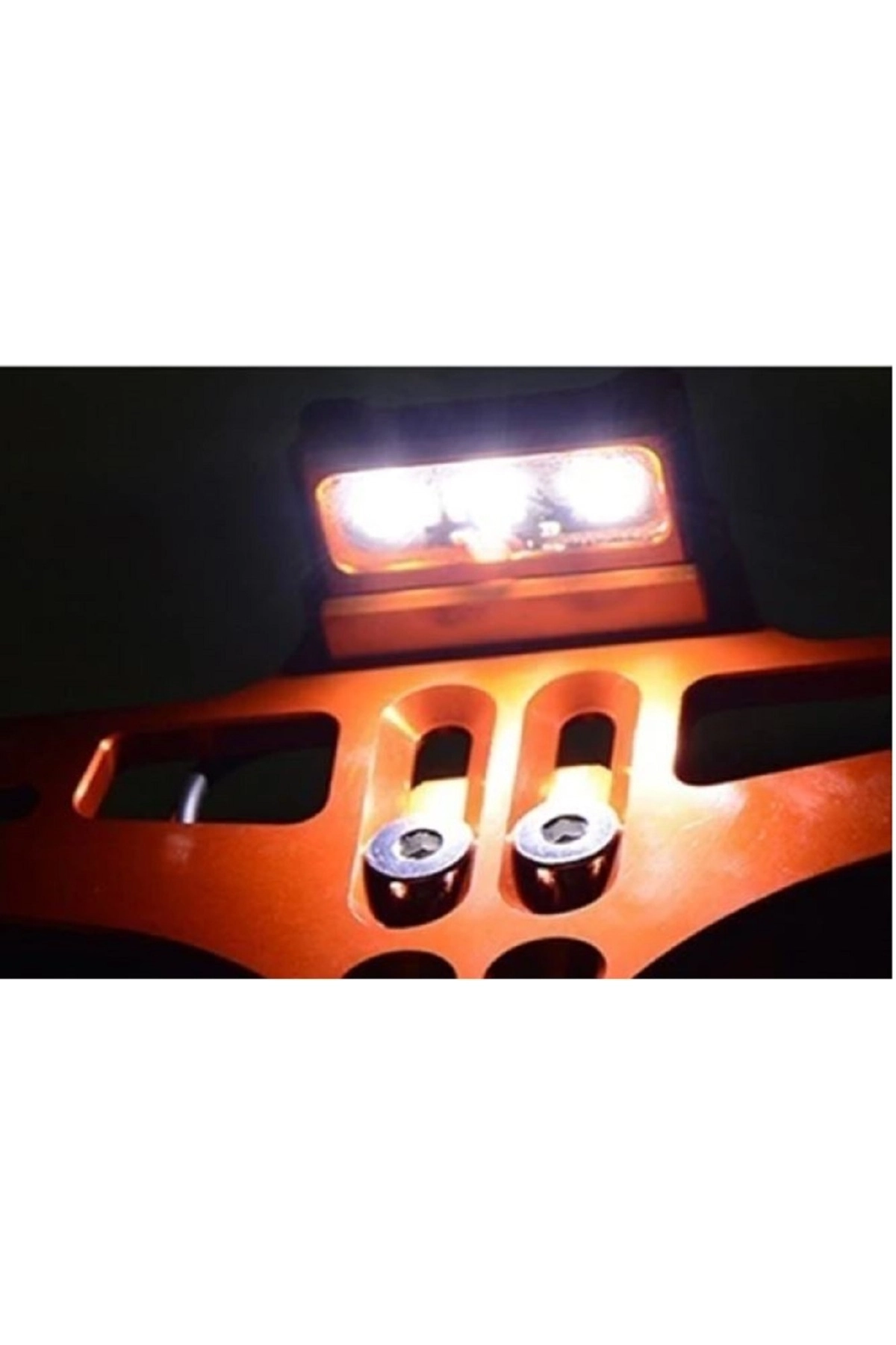 Katlanabilir Arka Plakalık - Led Işıklı - Cnc Metal - Parlak Renkler - Mavi