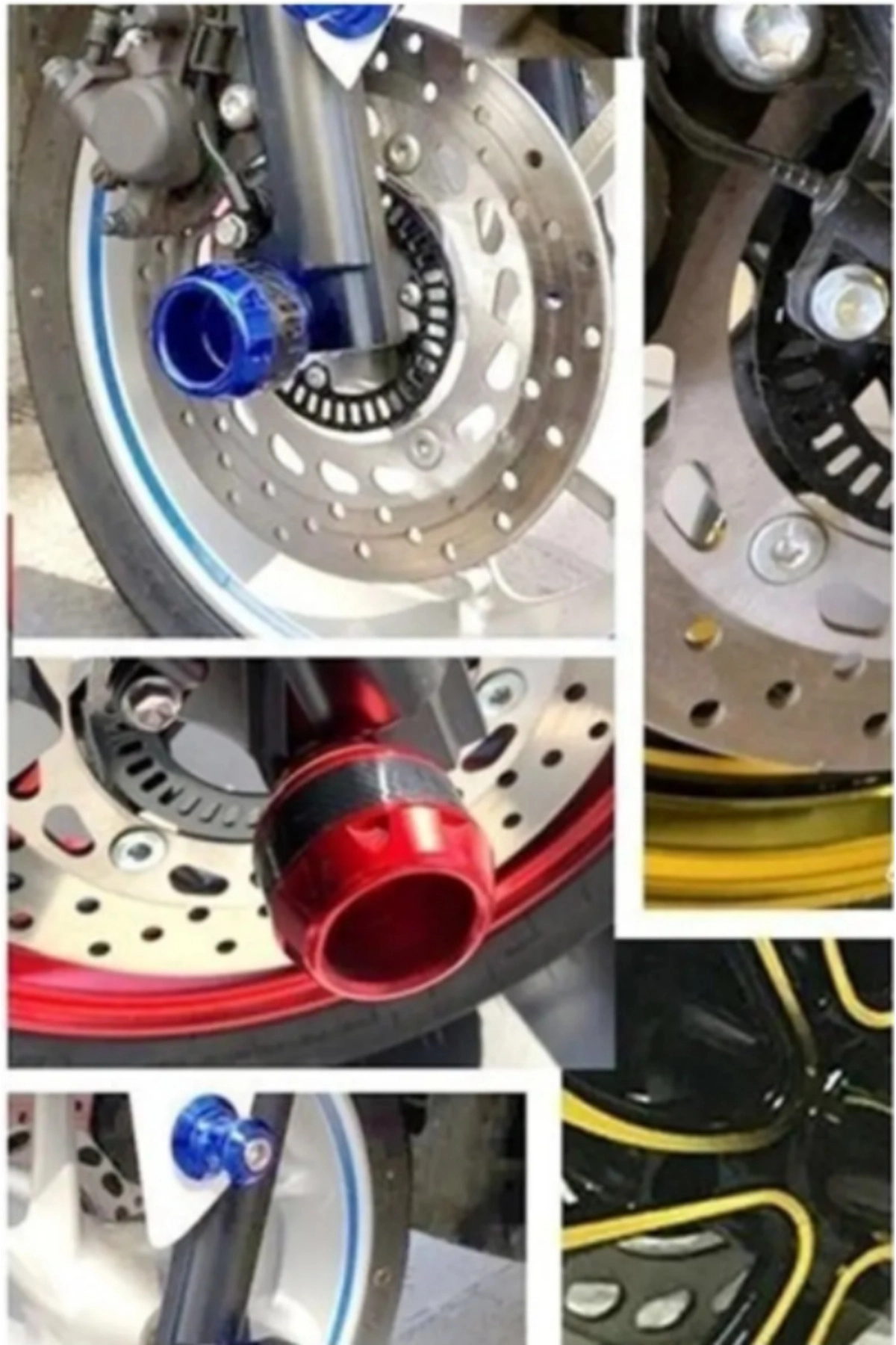 resimler/genel/Honda Pcx 125-150 Uyumlu Motosiklet Teker Koruma Takozu Aks Takoz ( GÜMÜÅ RENK ) 1 ADET