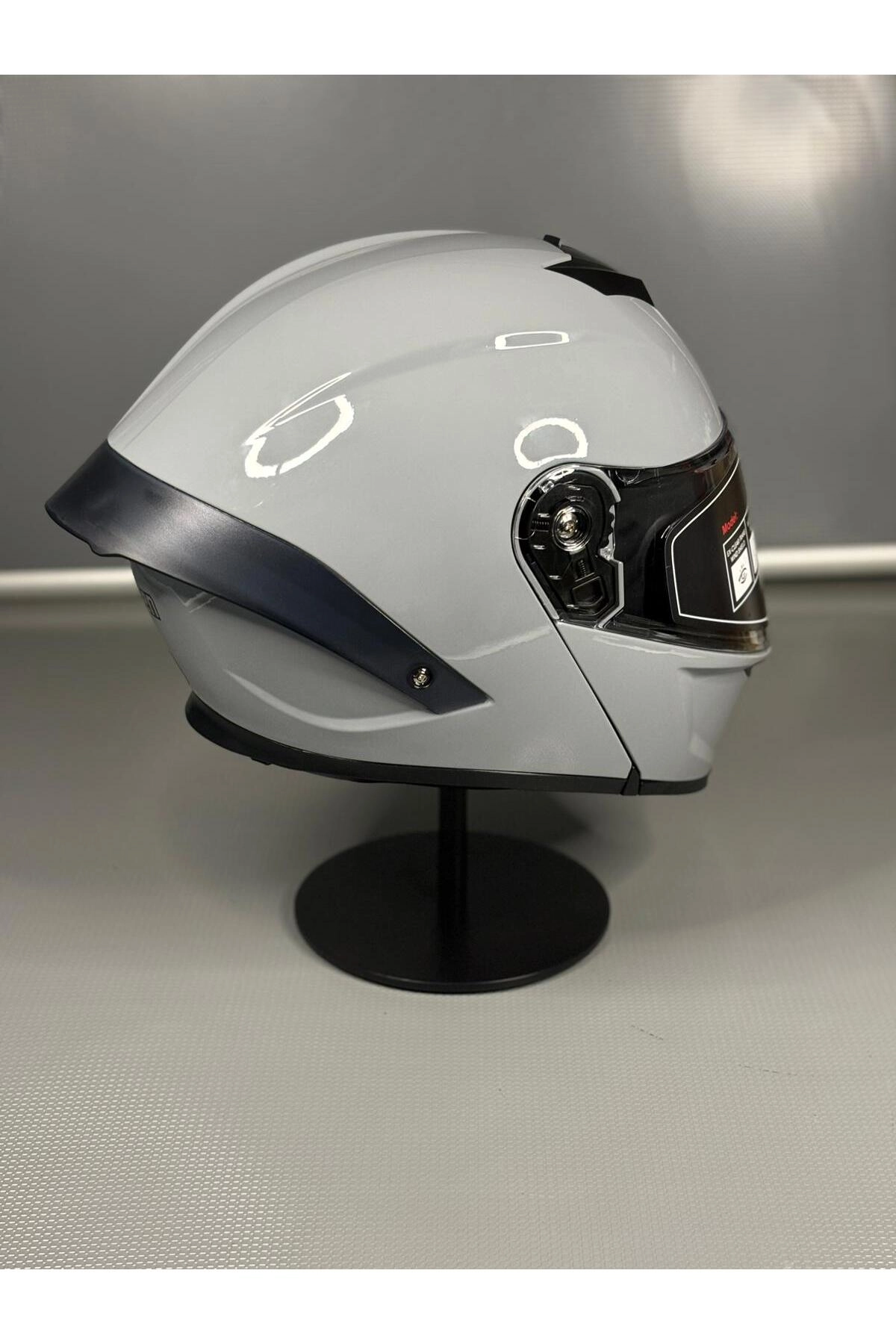 resimler/genel/Ws-202 Güneş Gözlüklü Çene Açılır Kask Åeffaf Vizörlü Cement Grey