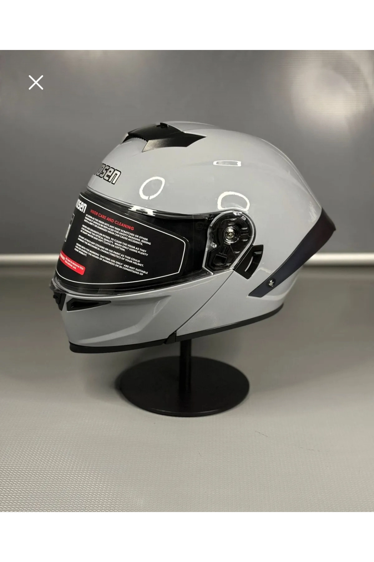 resimler/genel/Ws-202 Güneş Vizörlü Çene Açılır Kask Cement Grey
