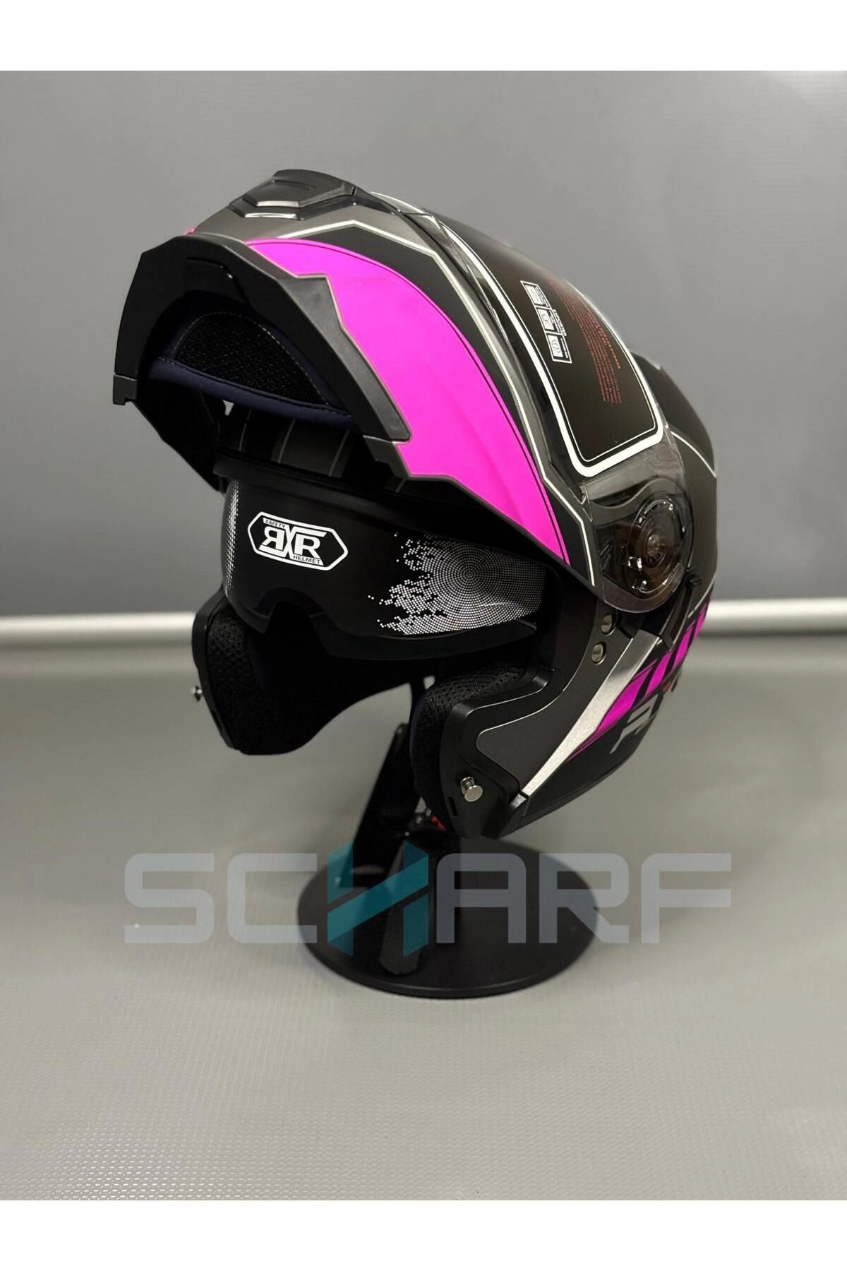 resimler/genel/RXR HELMETS JK-908 Güneş Vizörlü Çene Açılır Kask