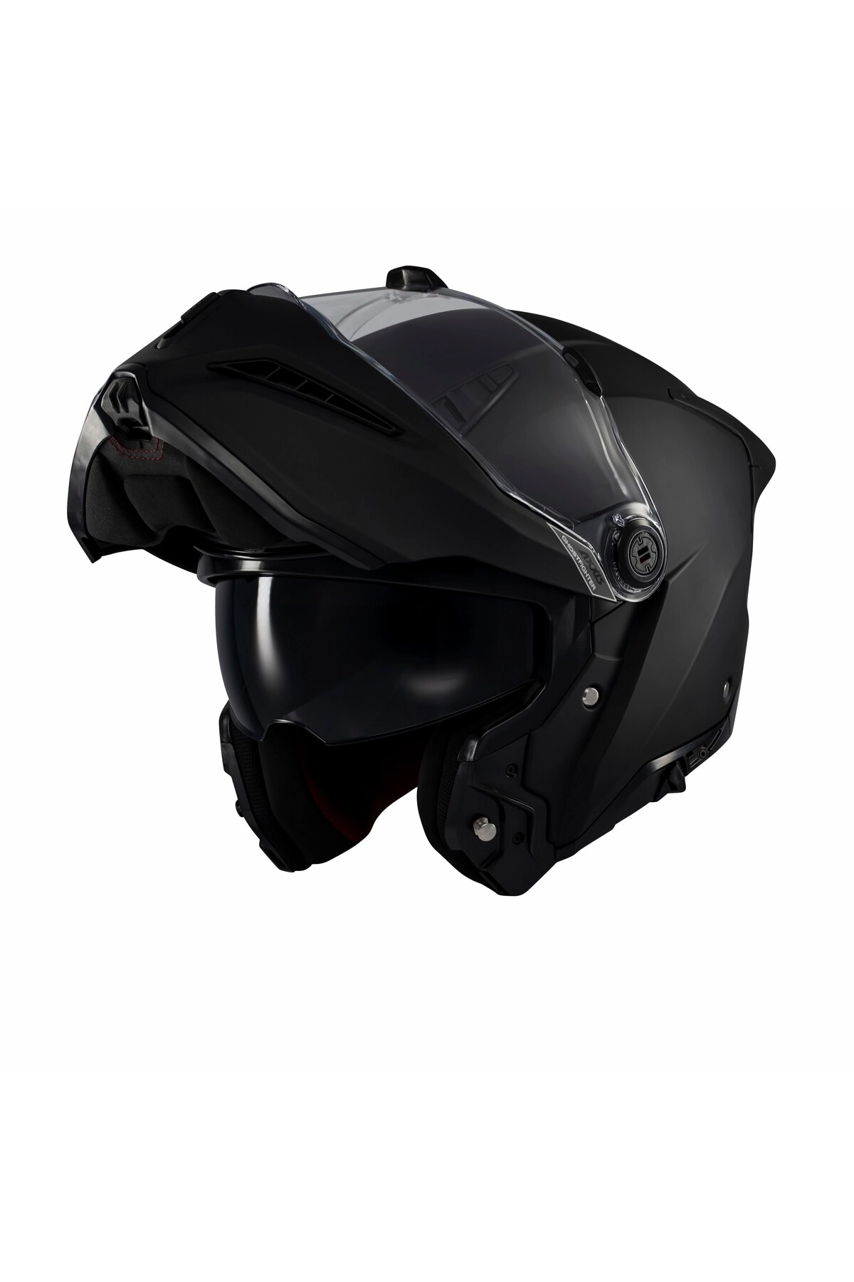 resimler/genel/Ghostfighter SV Mat Siyah Motosiklet Çene Açılır Kask
