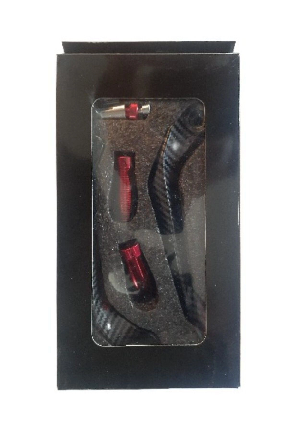 resimler/genel/Motosiklet El Koruma Manet Set Alüminyum Carbon Detay Kırmızı