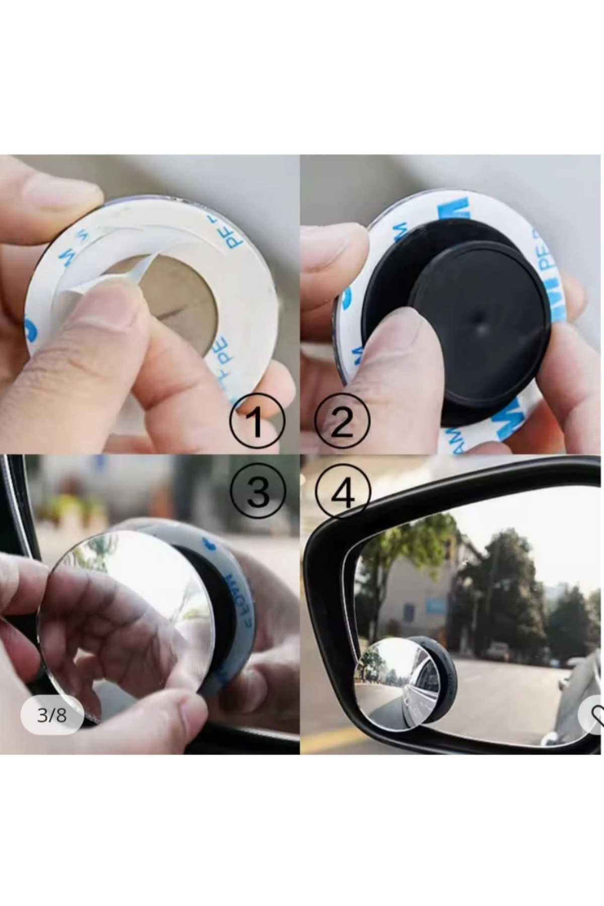 SPIN 75 KÖR NOKTA AYNA MOTOSİKLET-OTO  VE TİCARİ ARAÇ ÖZEL TASARIM  İÅLEVSEL AYNA SETİ - 2 AD