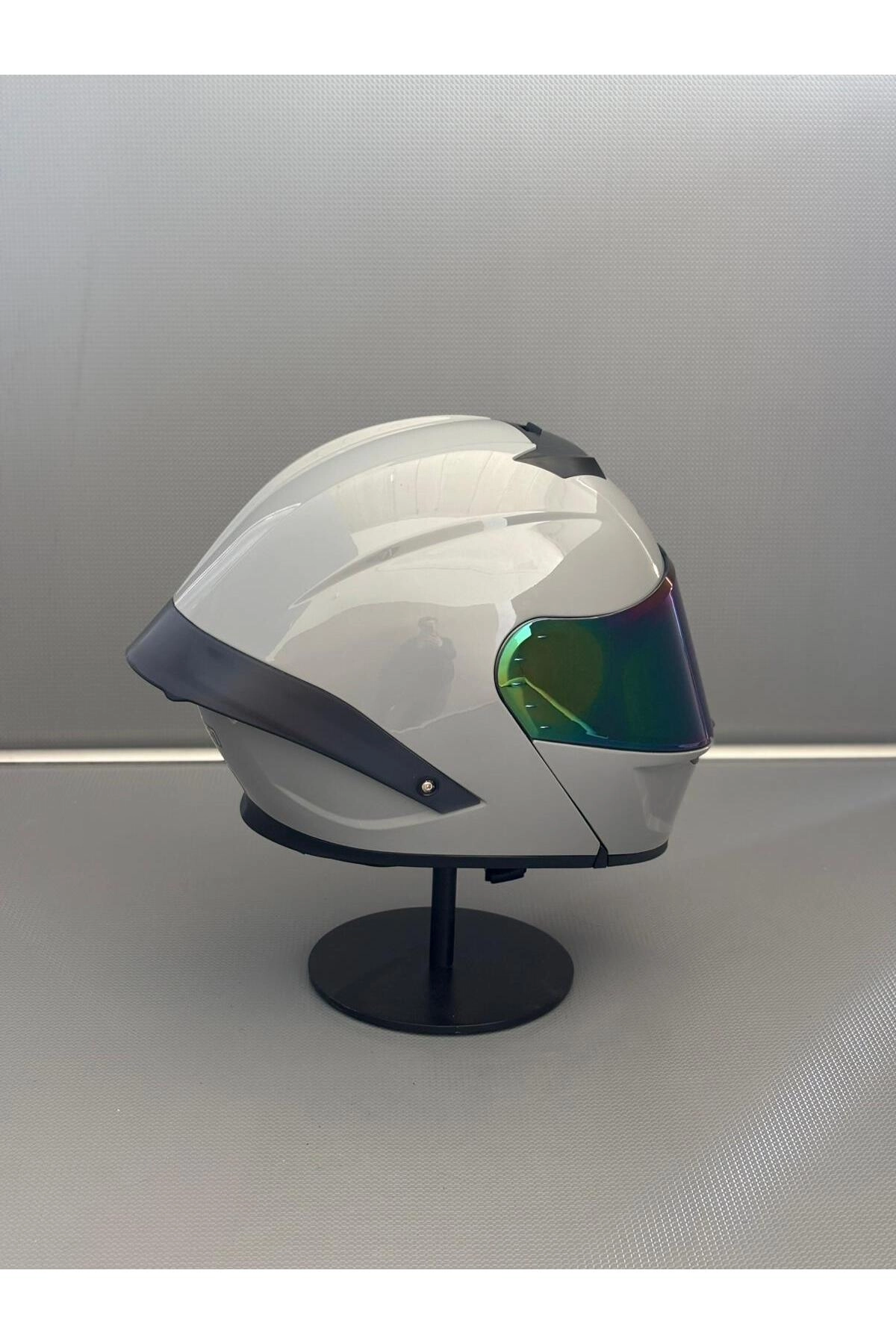 resimler/genel/Ws-202 Güneş Gözlüklü Çene Açılır Kask (Siyah Vizörlü) Cement Grey