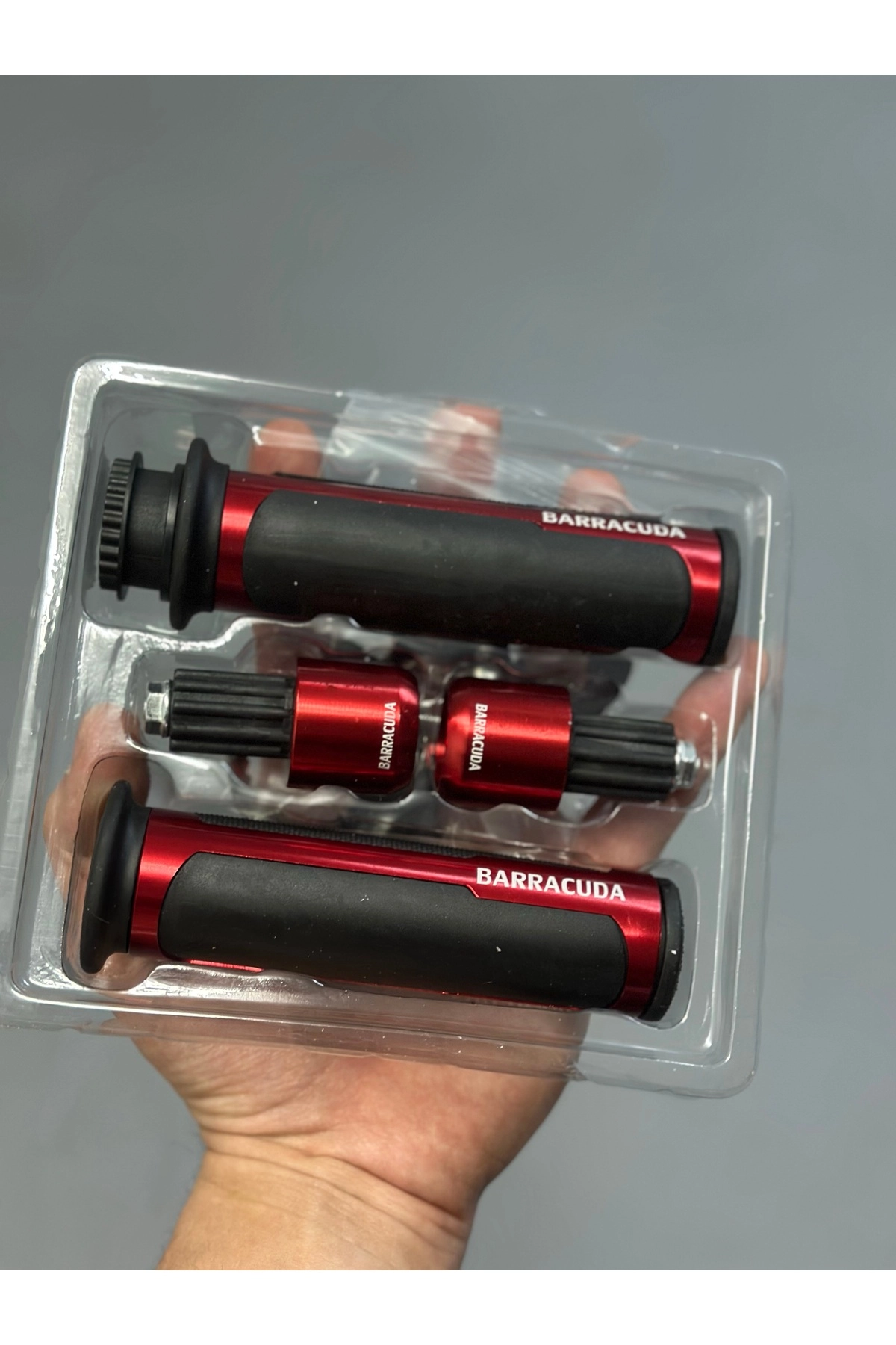 resimler/genel/BARRACUDA DENGE TOPUZLU KALİTELİ ELCİK KIRMIZI / RACİNG NAKED UYUMLU R25 MT25 PULSAR NS200 RS200