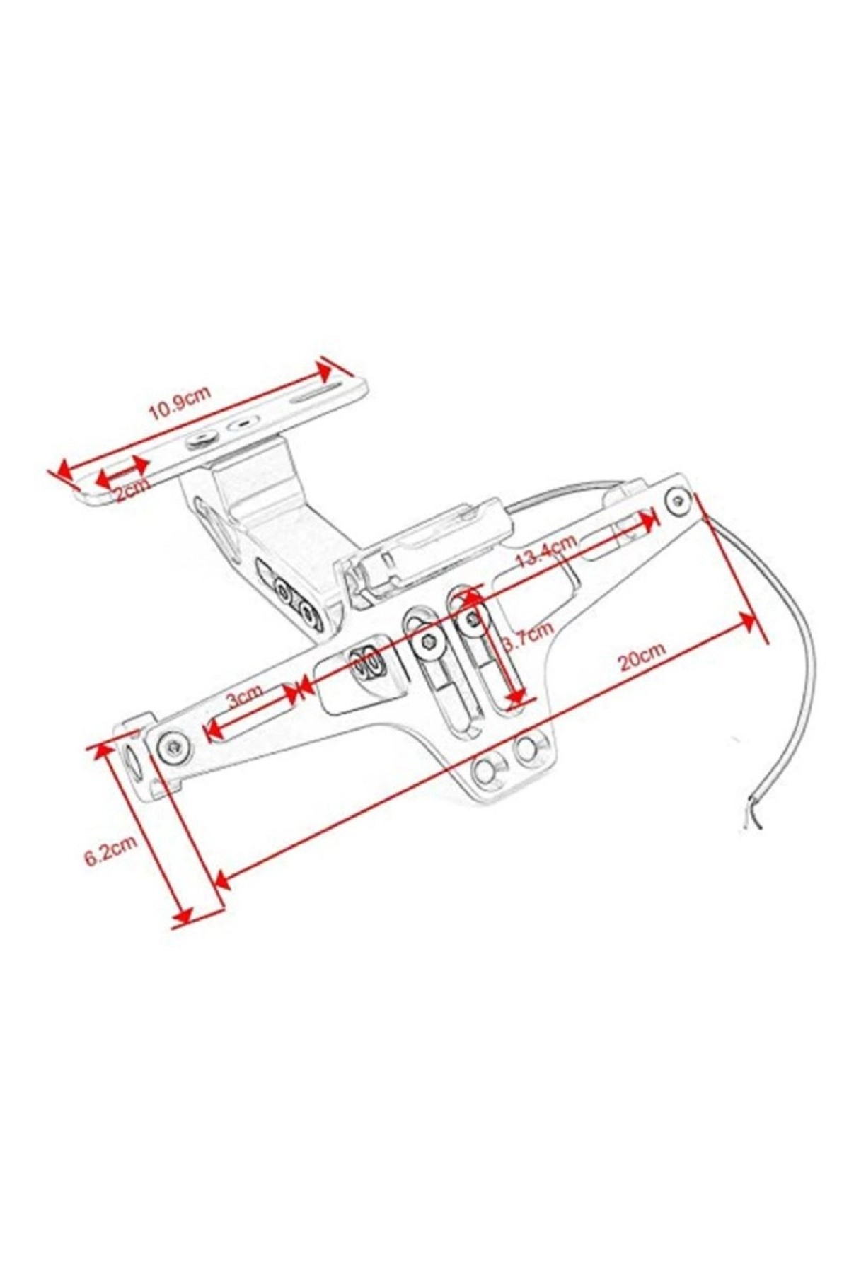 resimler/genel/Katlanabilir Arka Plakalık - Led Işıklı - Cnc Metal - Parlak Renkler - Sıyah