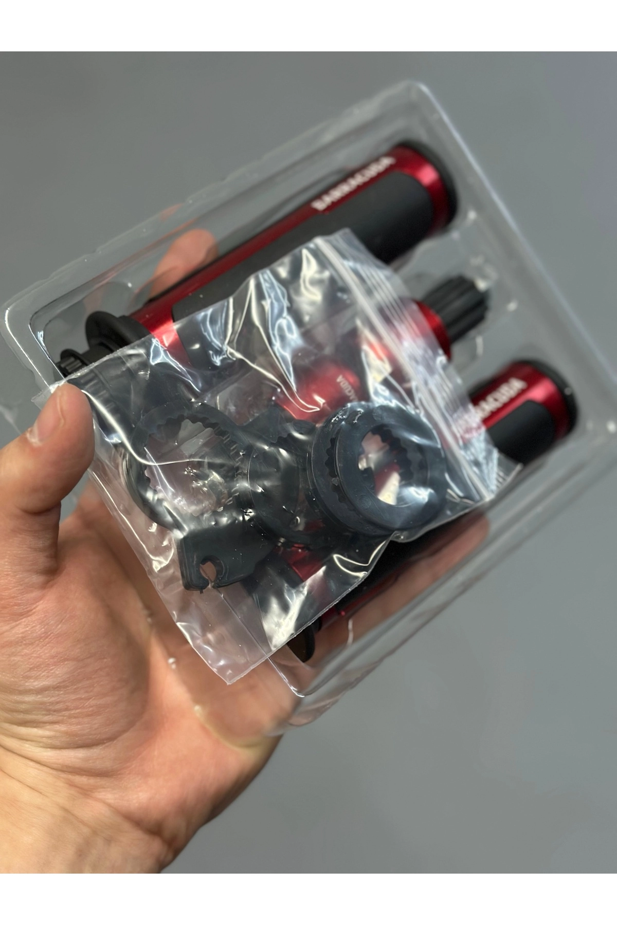 resimler/genel/BARRACUDA DENGE TOPUZLU KALİTELİ ELCİK KIRMIZI / RACİNG NAKED UYUMLU R25 MT25 PULSAR NS200 RS200