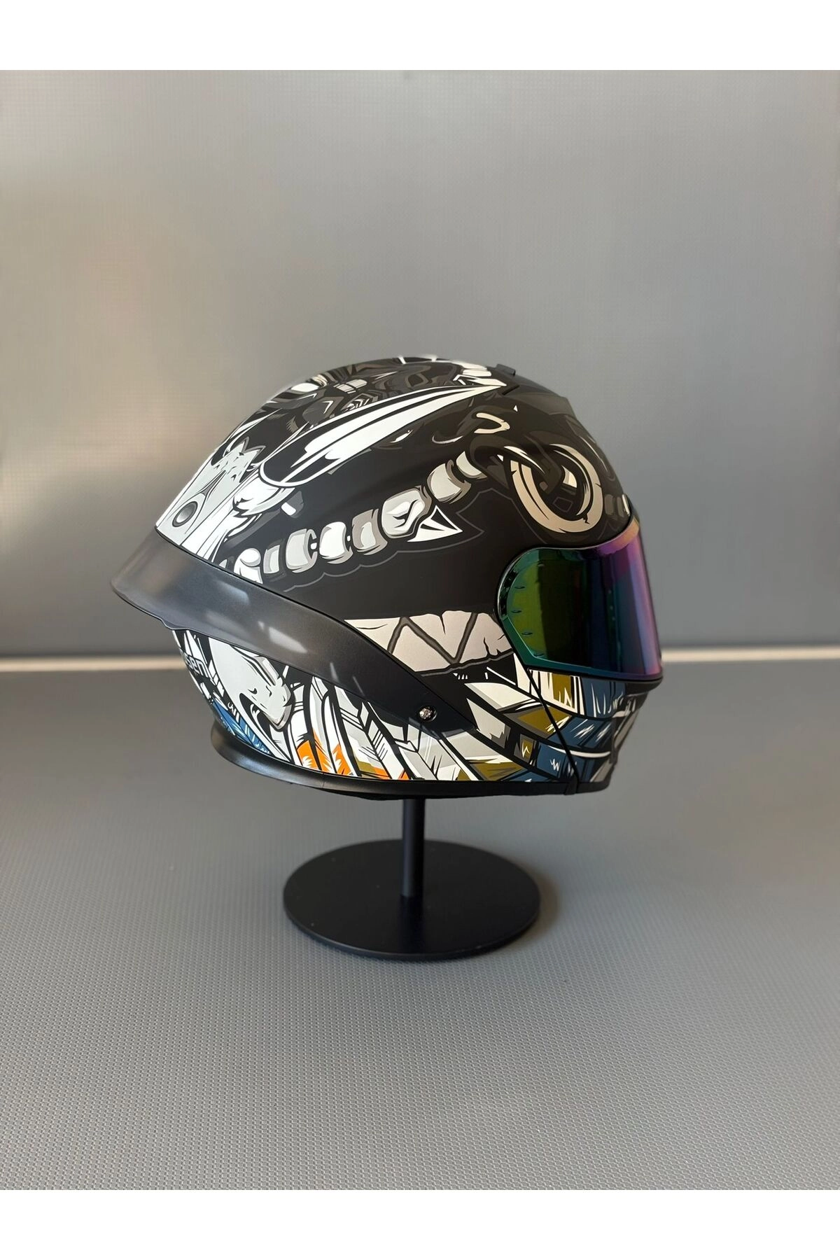 resimler/genel/Ws-202 Güneş Vizörlü Çene Açılır Kask MBLACK M1 (Renkli Vizörlü)