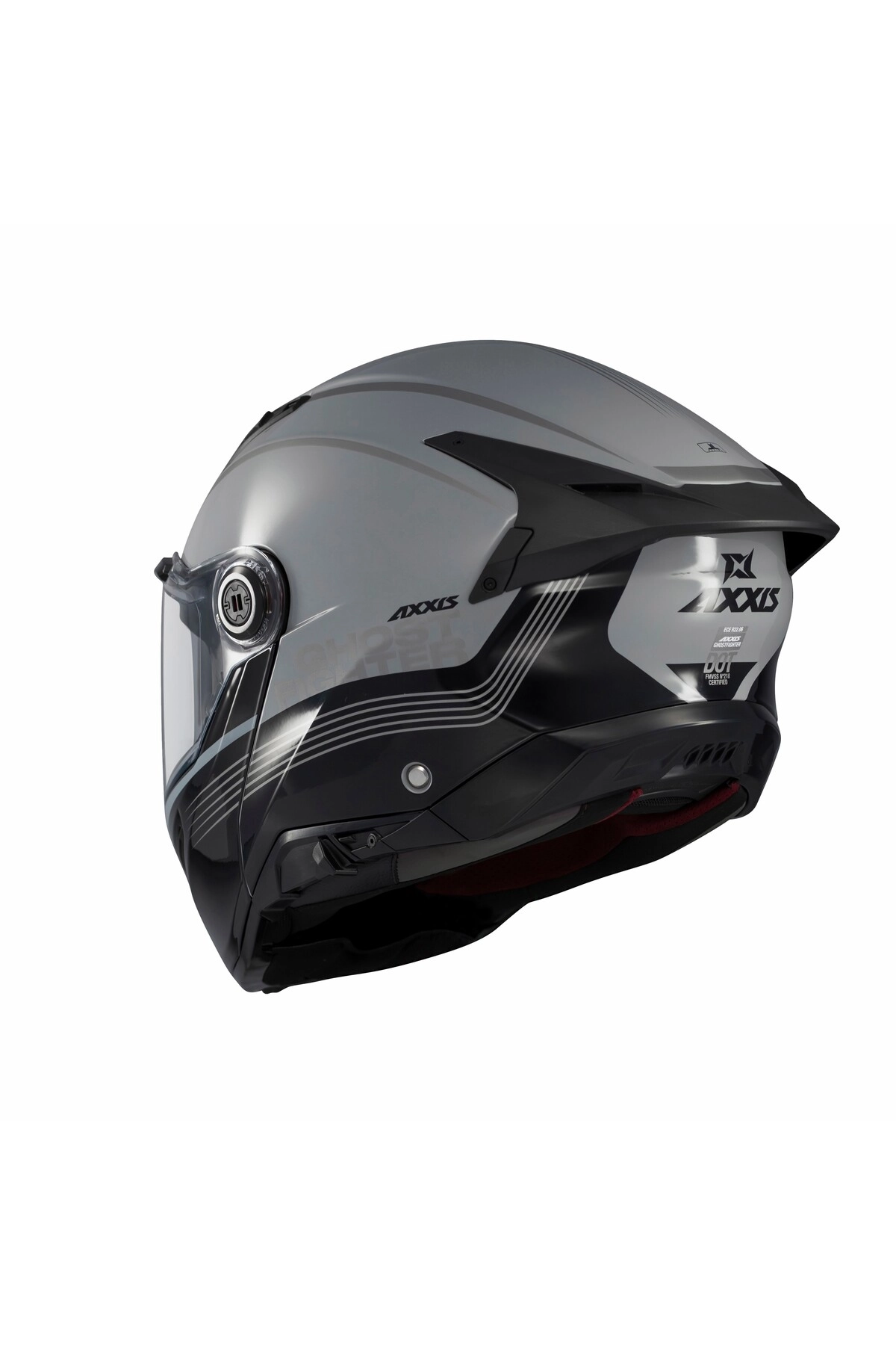 resimler/genel/Ghostfighter SV Bitone C2 Gri Motosiklet Çene Açılır Kask