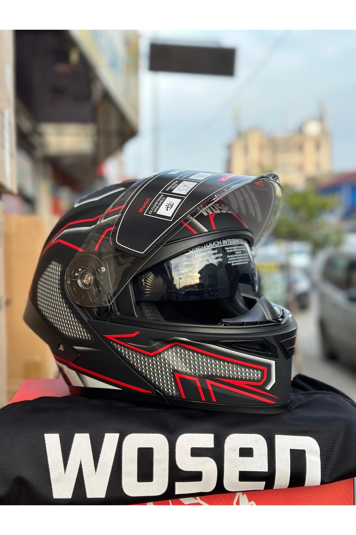 resimler/genel/Motokaskk Çene Açılır Motosiklet Kaskı / Güneş Gözlüklü / Buff Hediyeli