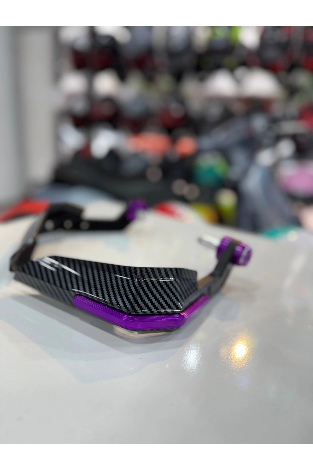 Motosiklet Elcik Manet Koruma Üniversal- Carbon Mor