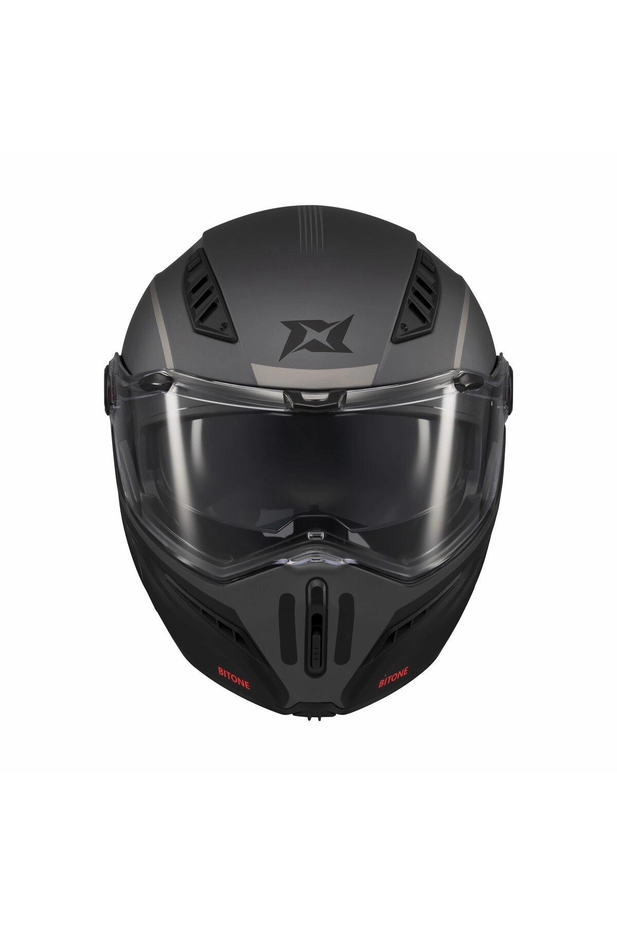 resimler/genel/Ghostfighter SV Bitone C12 Dark Grey Motosiklet Çene Açılır Kask