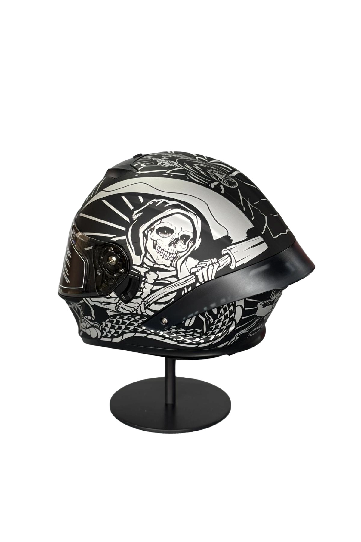 resimler/genel/Ws-602 Güneş Gözlüklü Full Face Kask (Åeffaf Vizörlü) MATT BLACK K7 (602)