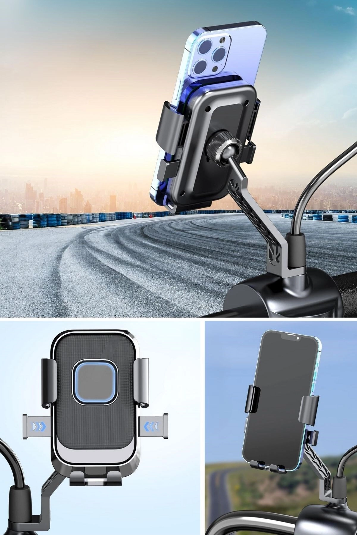 resimler/genel/BUFFERÂ® Motor,Motosiklet,Bisiklet ,Scooter İçin 360 Derece Dönebilen Dikiz Aynası Versiyonu Telefon