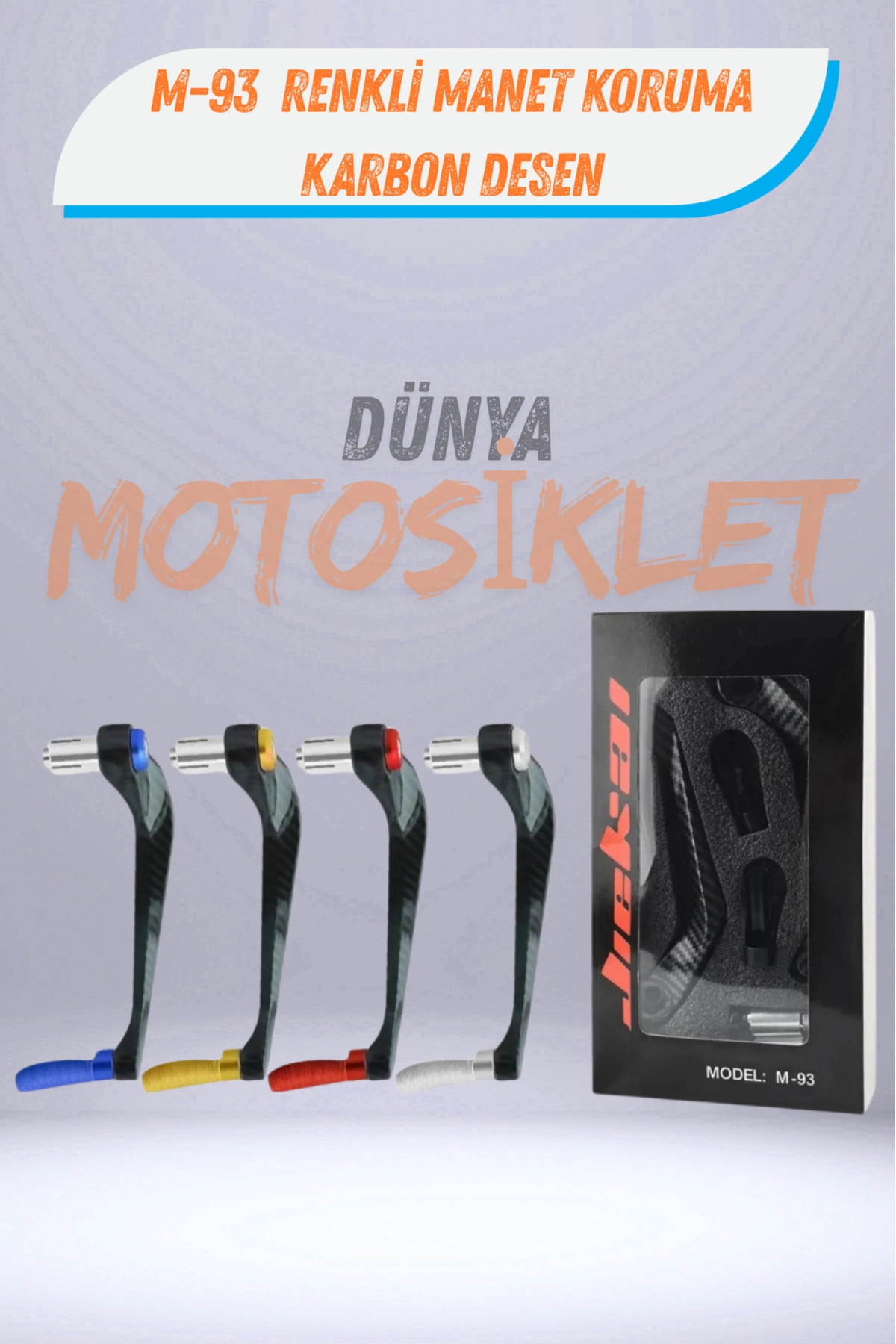 Motosiklet Manet Koruma MAVİ RENK karbon desen