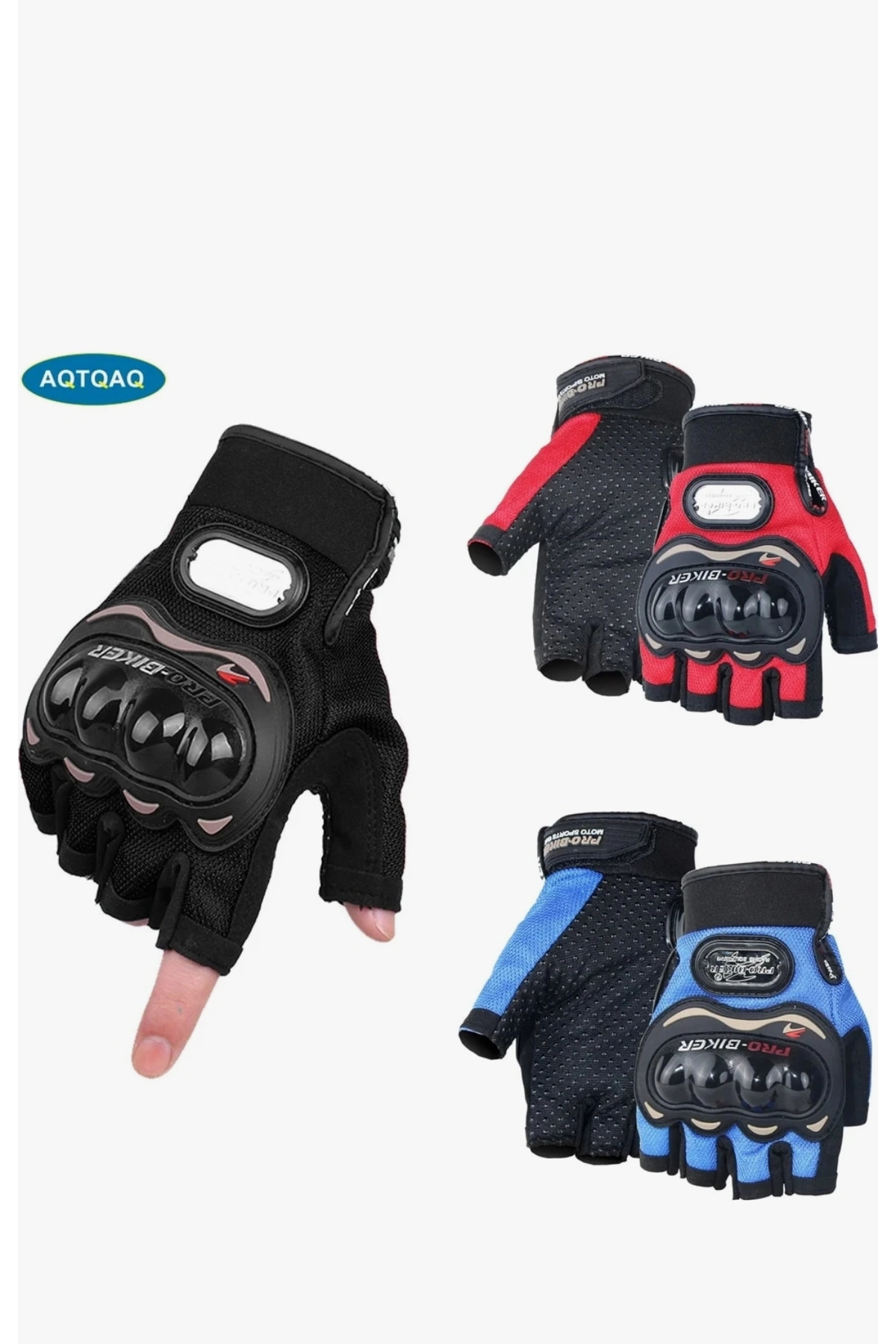 Yarım Parmak Eldiven Korumalı Motosiklet Eldiveni
