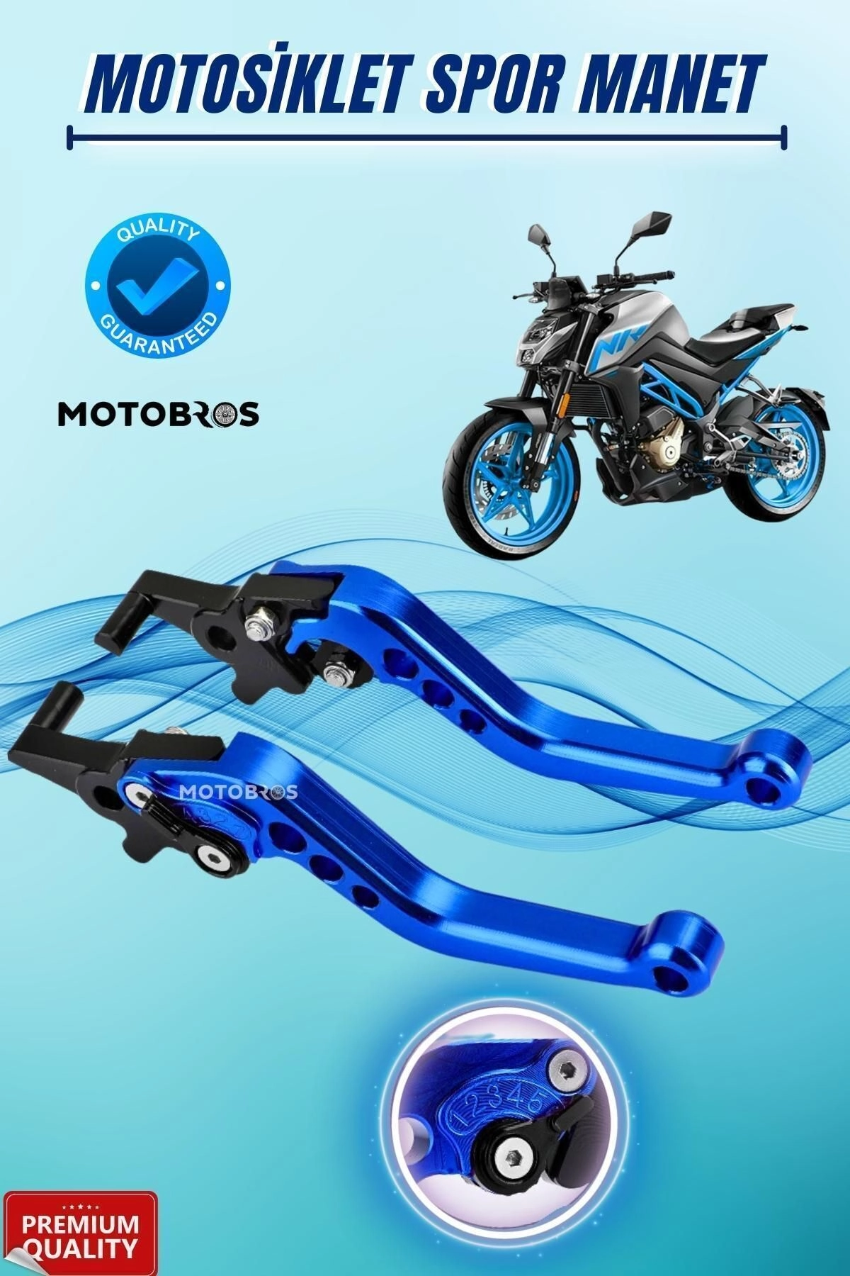 MAVİ CF MOTO 150NK 250NK AYARLANIR SPOR MANET MOTOSİKLET MANET