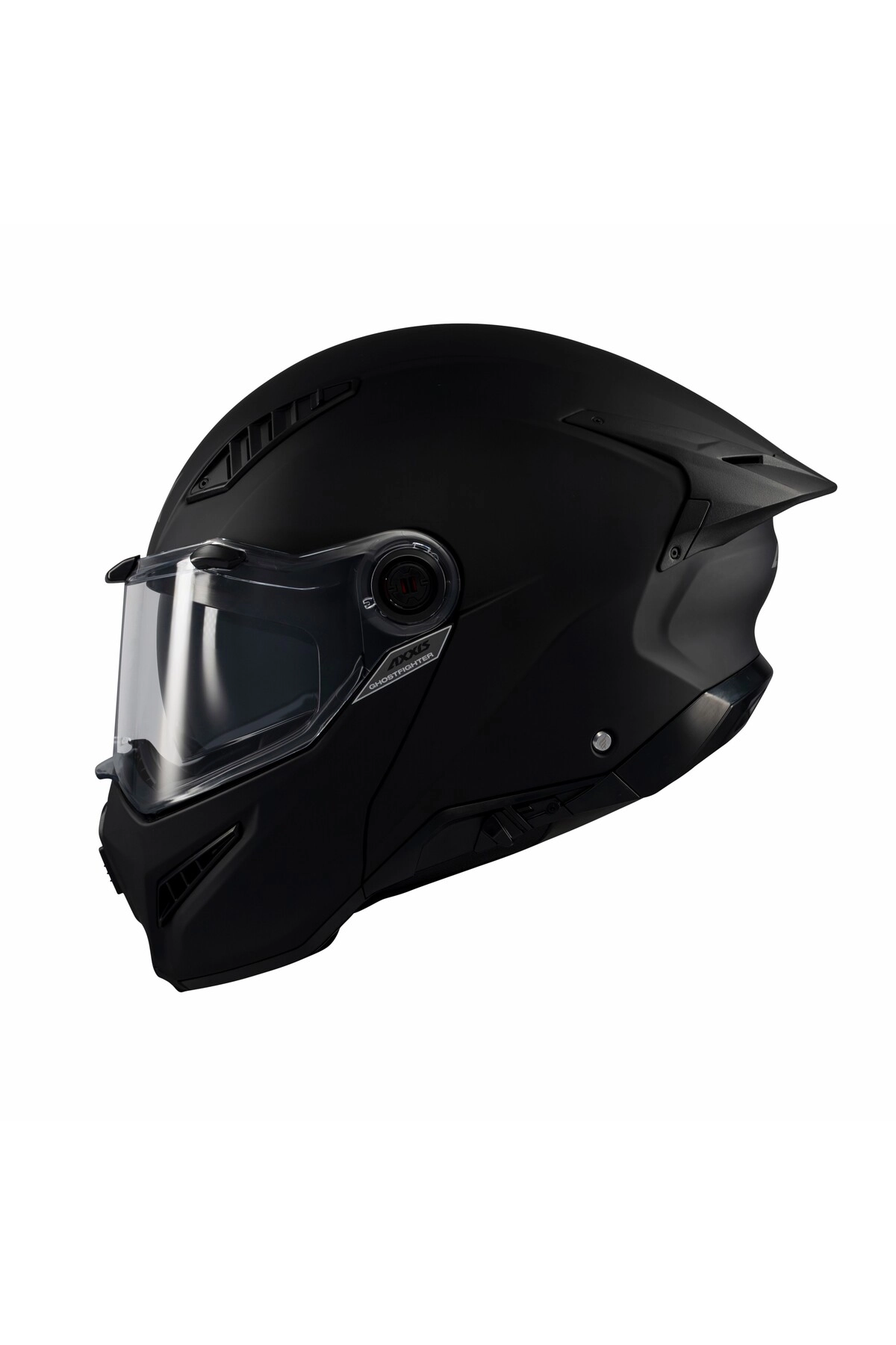 Ghostfighter SV Mat Siyah Motosiklet Çene Açılır Kask