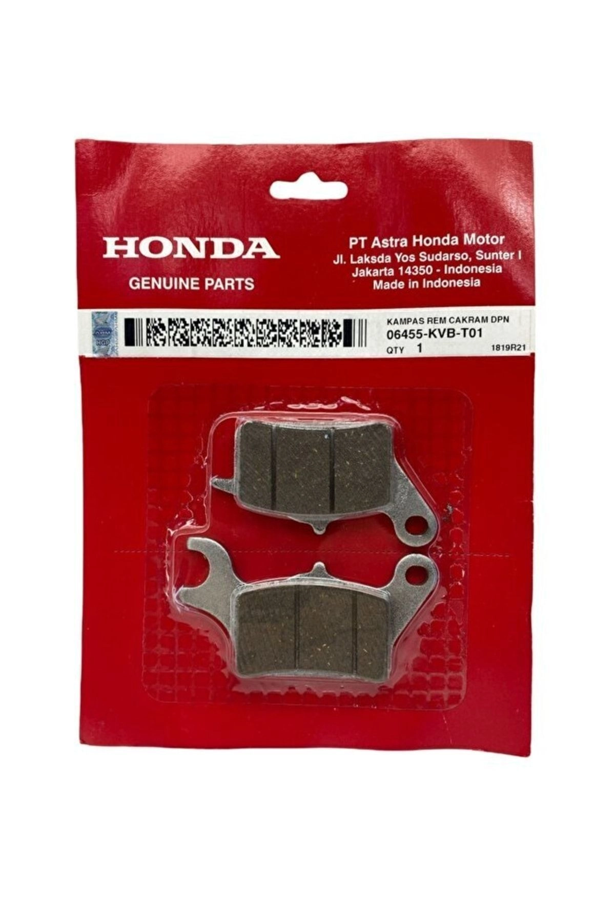Dio 110 Orjinal Ön Fren Balatası 06455-KVB-T01