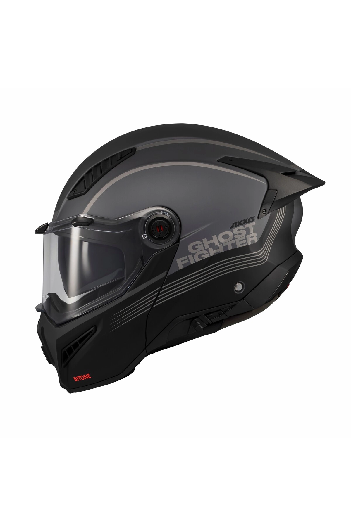 Ghostfighter SV Bitone C12 Dark Grey Motosiklet Çene Açılır Kask