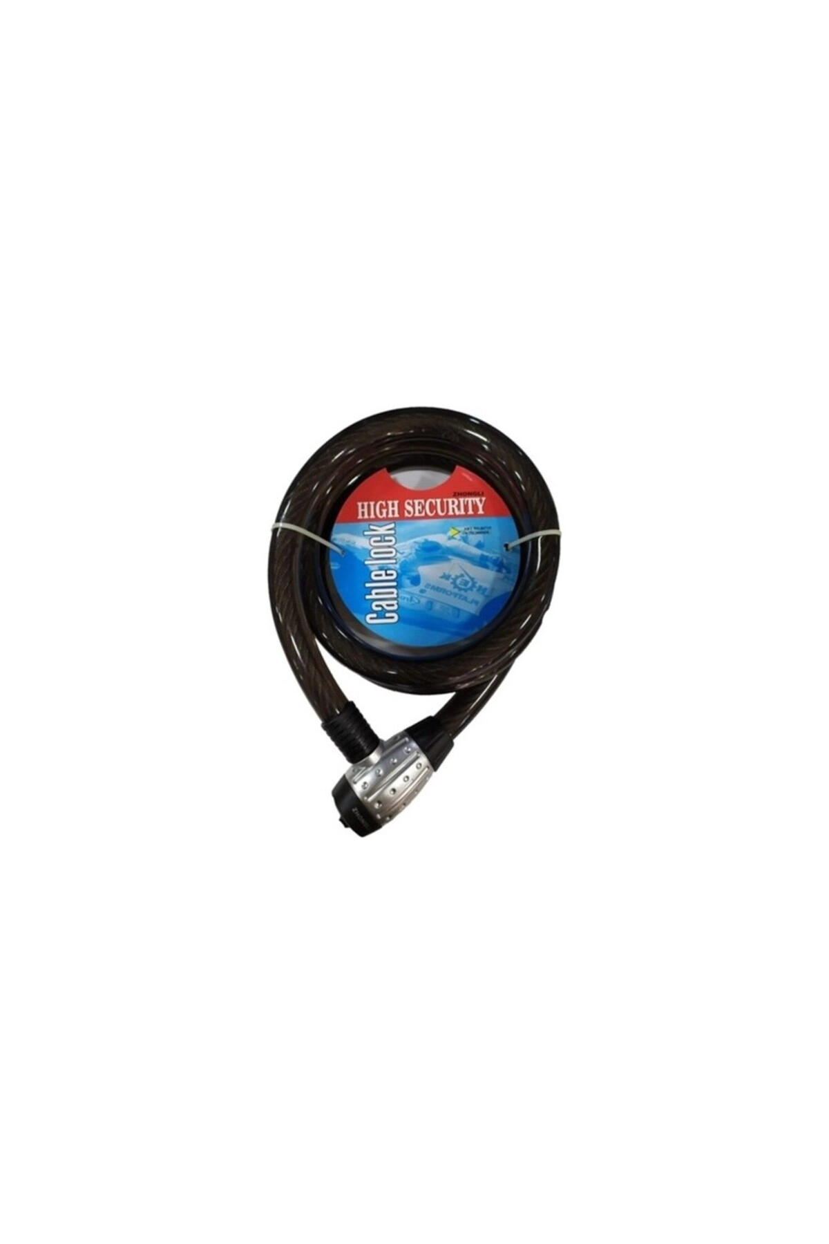 Zoli 25 mm Halat Zincir Kilit - 1.5 m Kesilmez Çelik Motosiklet Kilidi, Dayanıklı ve Güvenli
