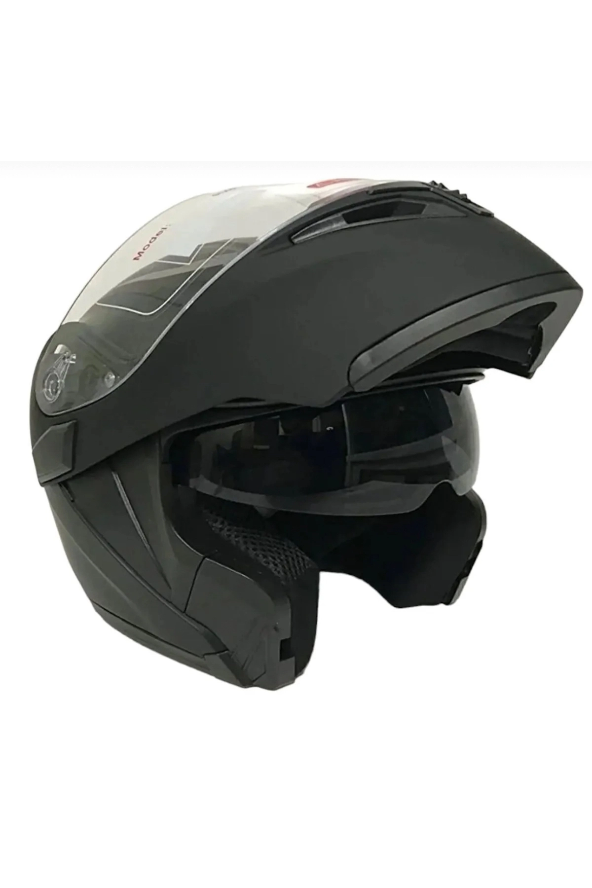 JK902 MAT SİYAH MOTOSİKLET KASKI