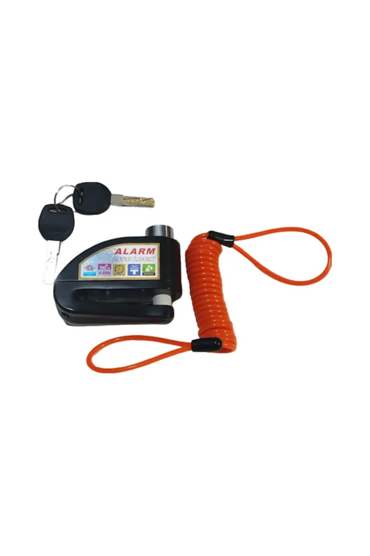 110 Db Motosiklet Alarmlı Disk Kilidi( Renkler ve Kilit Tipi(Düz/ Boru) karışık gönderilir.)